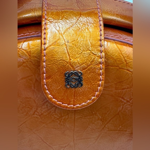 LOEWE 2 Way Bag Patent leather Orange Vintage - Picture 14 of 17